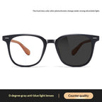 Photochromic Anti-blue Light Glasses Square Frame Retro Unisex
