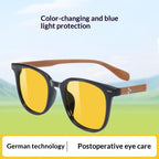 Photochromic Anti-blue Light Glasses Square Frame Retro Unisex