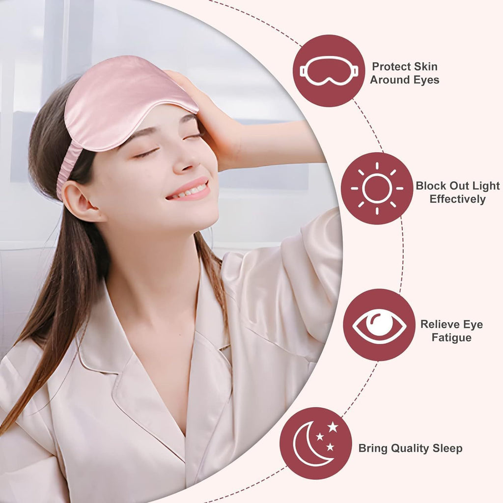 Soft Satin Sleep Eye Mask with Adjustable Band