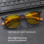 Photochromic Anti-blue Light Glasses Square Frame Retro Unisex